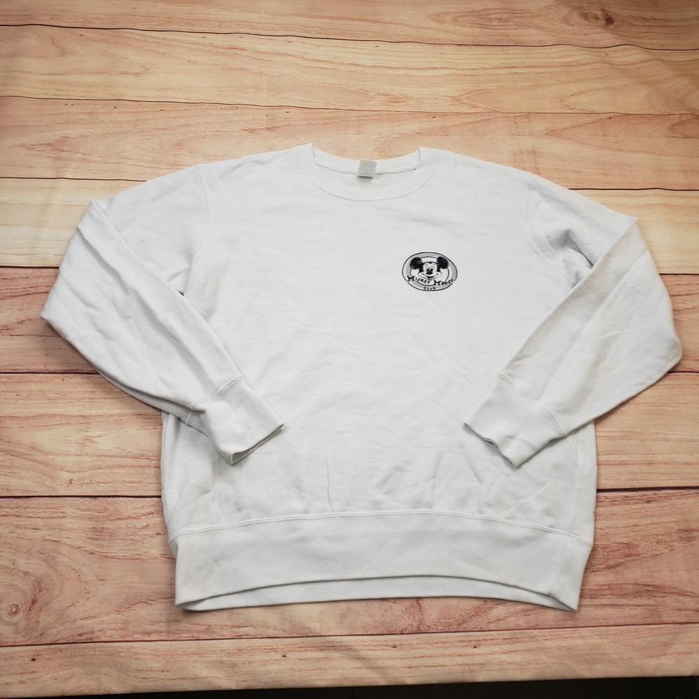 Uniqlo UT Joshua Vides Mickey Mouse Sweatshirt Mens Medium‎ Club White Sweater